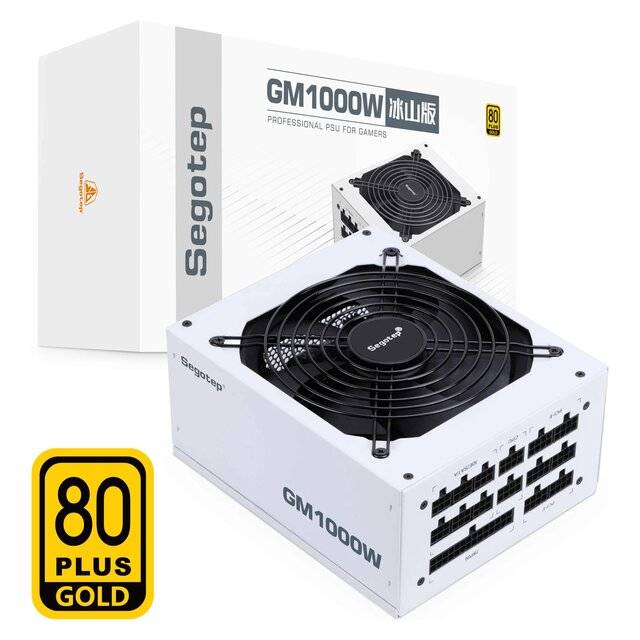 Segotep GM1000W 1000W Gold 80+ Full Modular White