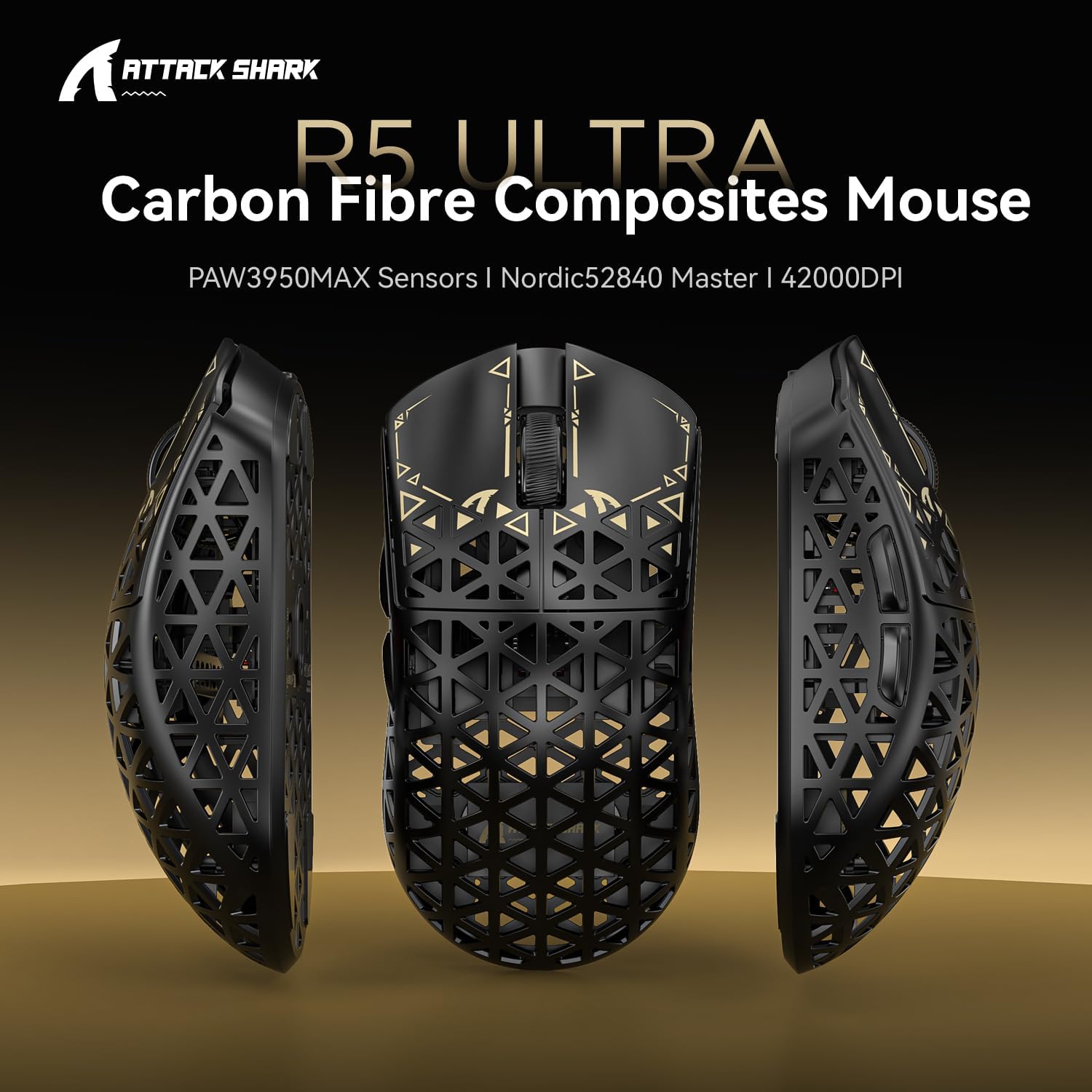 ATTACK SHARK R5 Ultra Wireless Black thumbnail 2