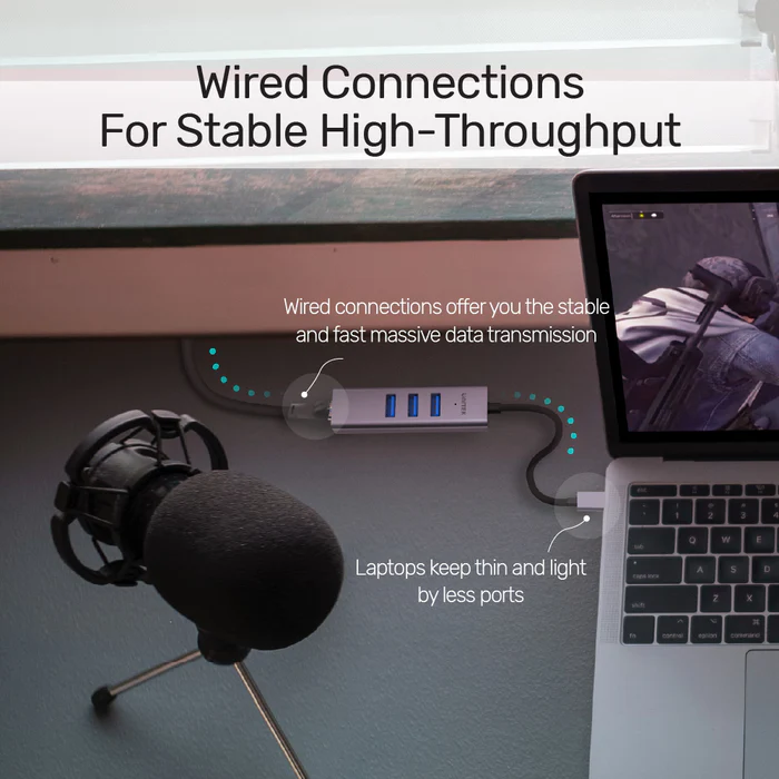 UNITEK 4-in-1 Ethernet Hub Y-3088B thumbnail 3