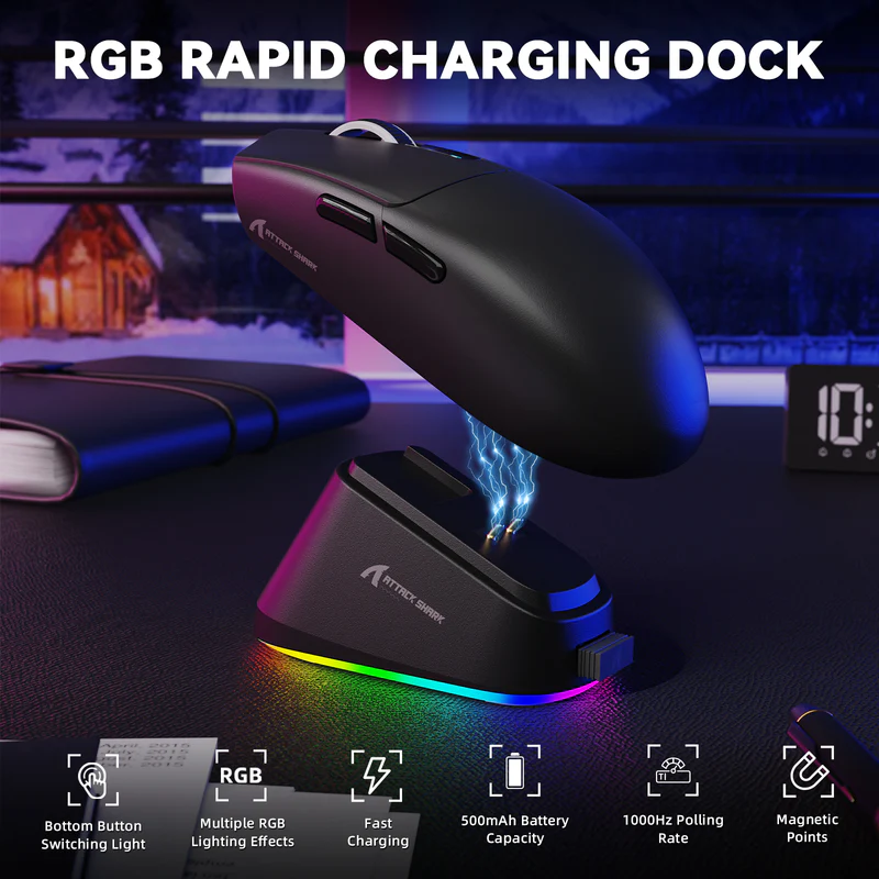 ATTACK SHARK G3PRO Wireless Black thumbnail 2