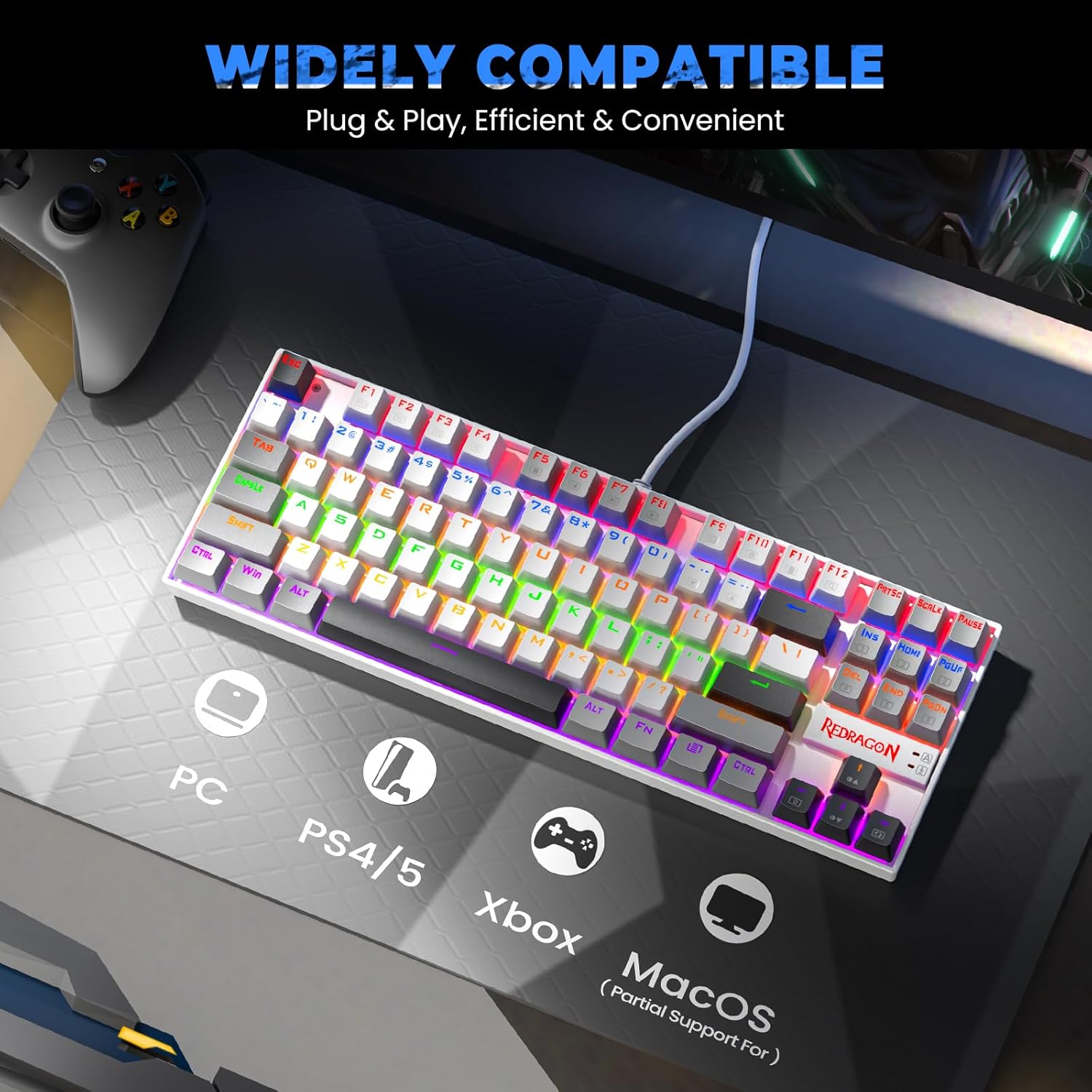 Redragon Kumara K552LGY tenkeyless  thumbnail 5
