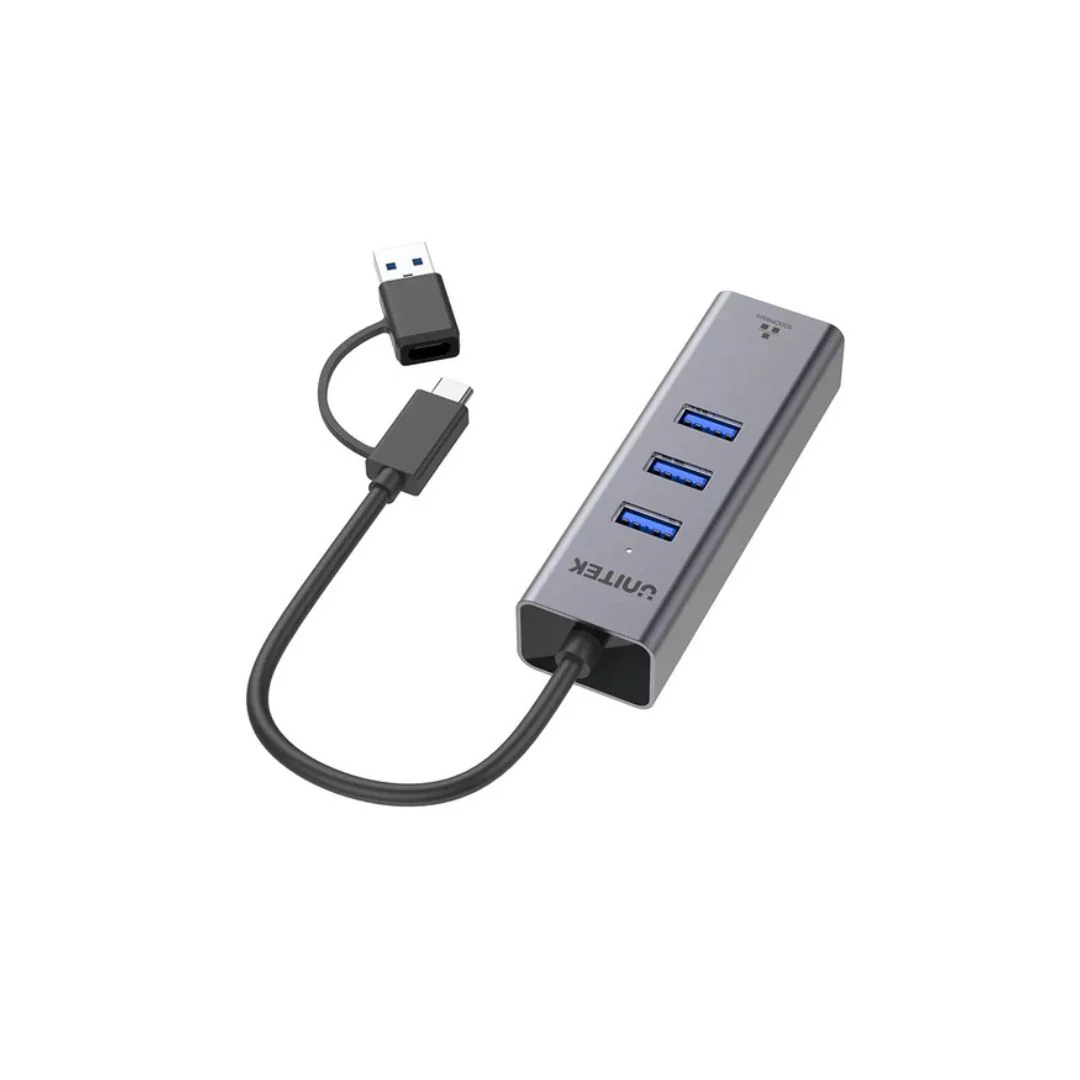 UNITEK 4-in-1 Ethernet Hub Y-3088B thumbnail 2