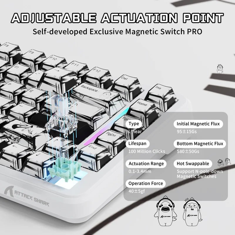 ATTACK SHARK X82PRO HE Comic Wireless	 thumbnail 2