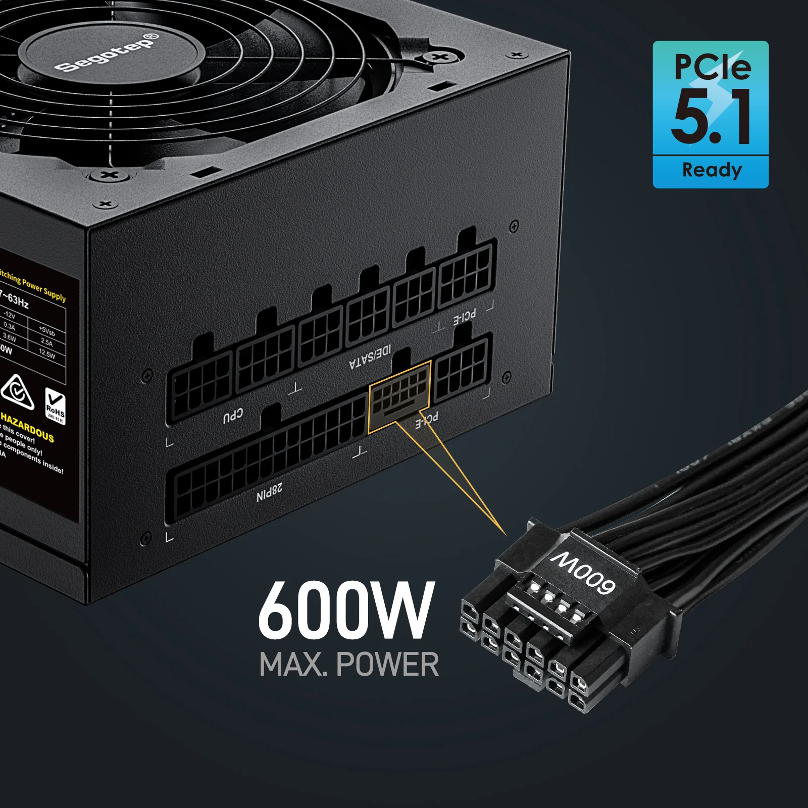Segotep GM750W 750W Gold 80+ Full Modular thumbnail 3