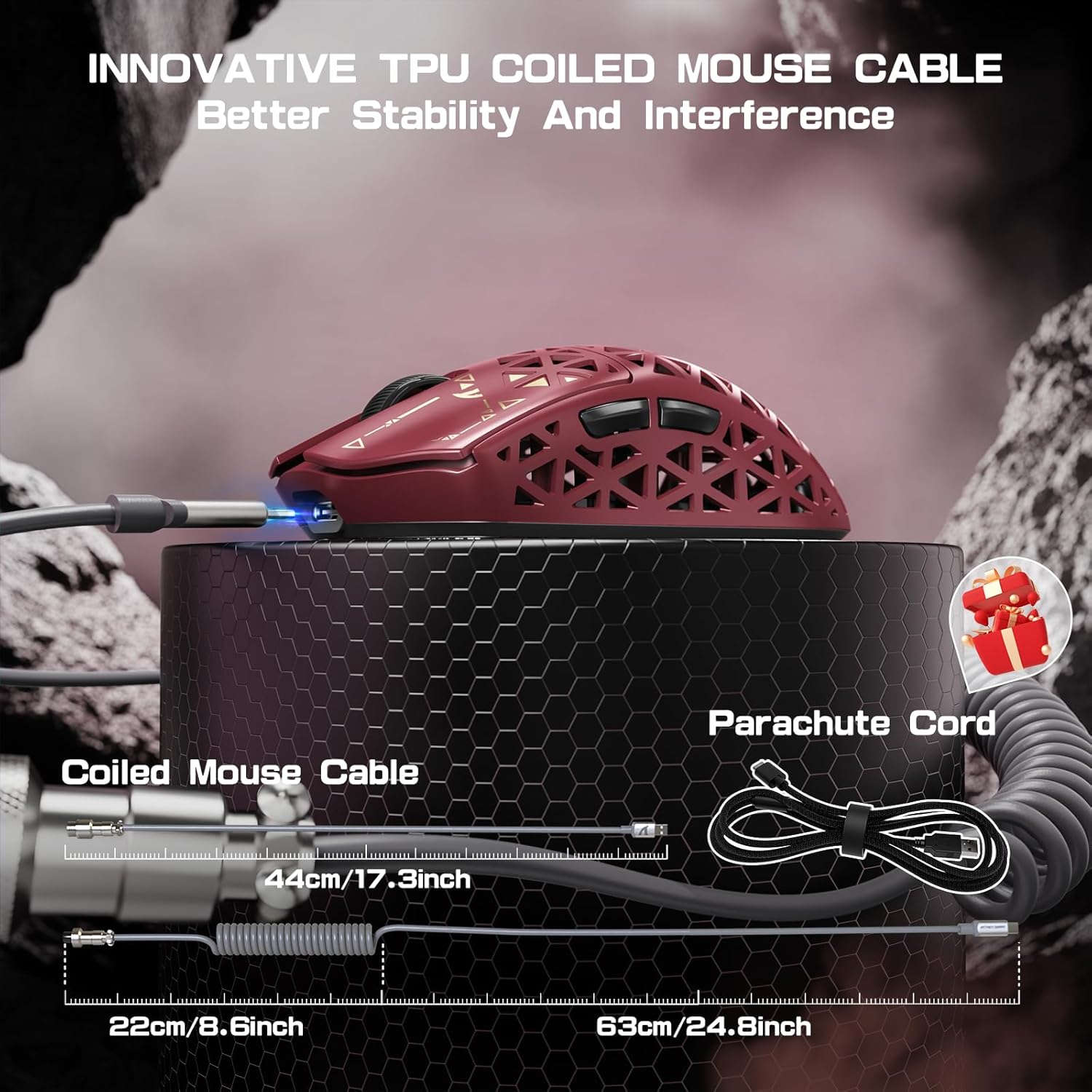 ATTACK SHARK R5 Ultra Wireless Red thumbnail 5