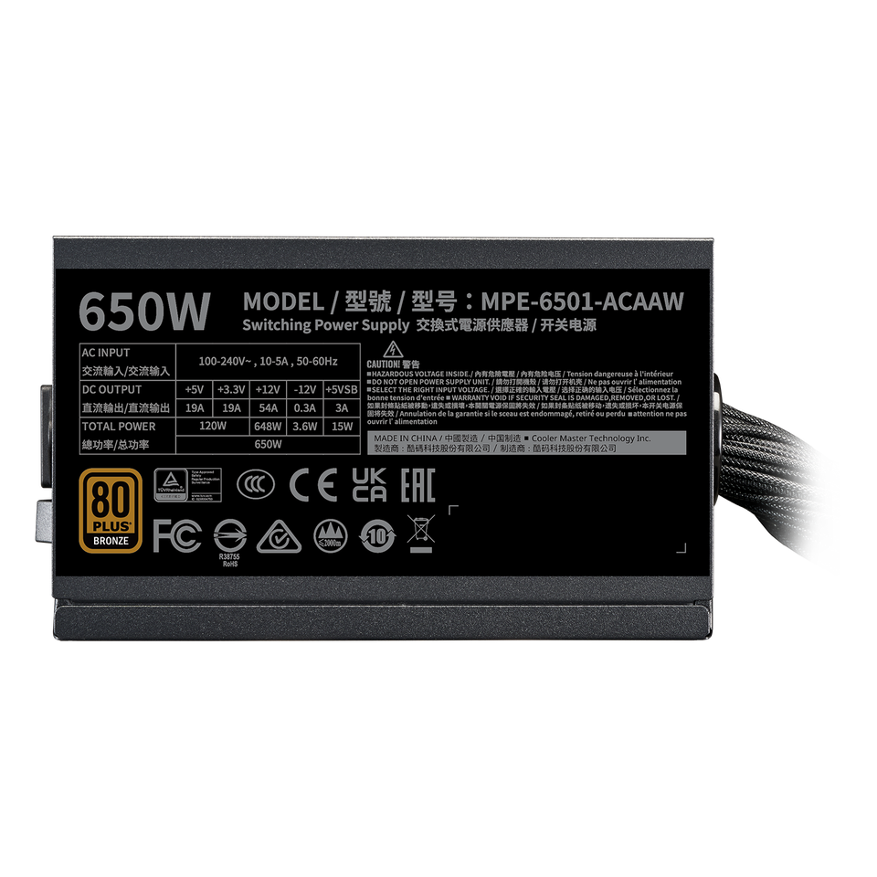 Cooler Master MWE 650 V3 650w 80 Bronze PCie 5 thumbnail 3
