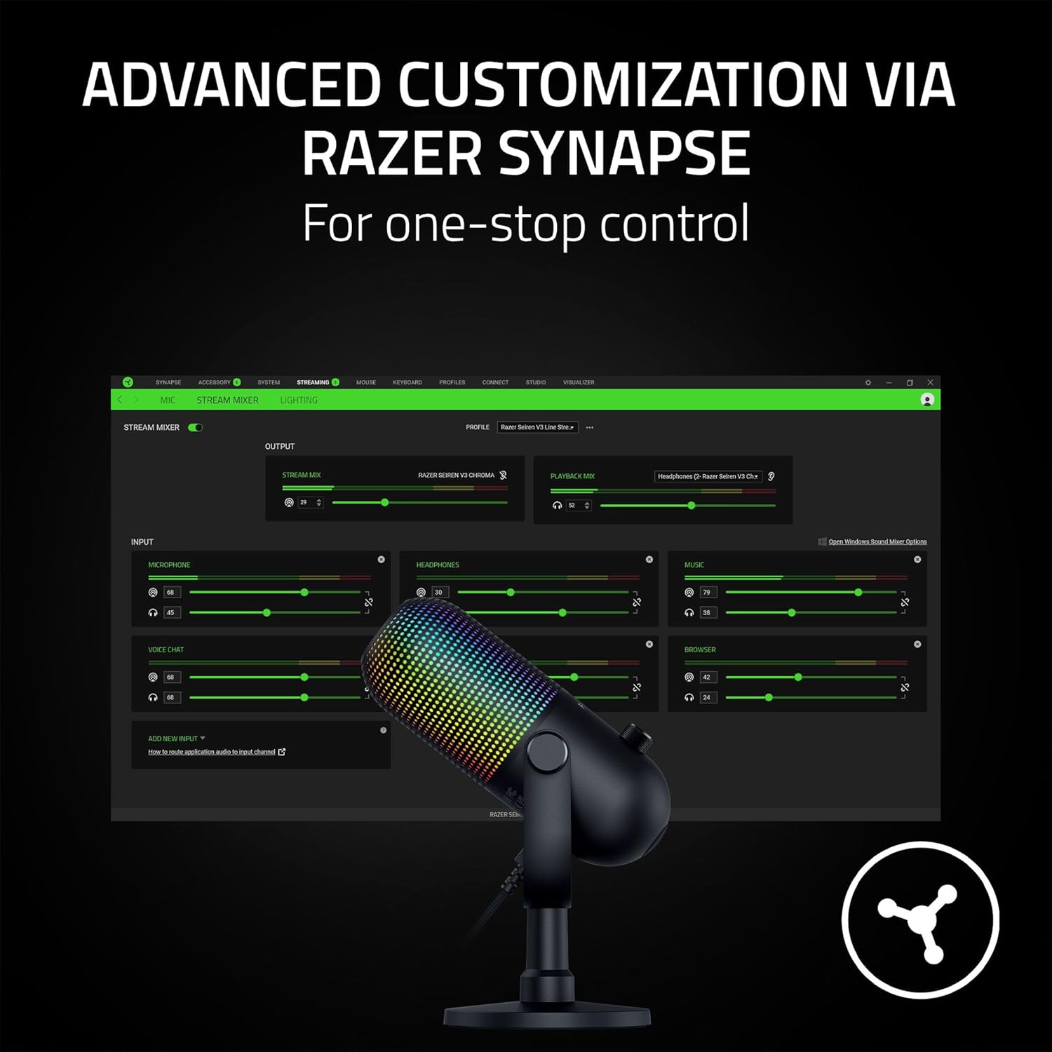 Razer Seiren V3 Chroma Black thumbnail 4