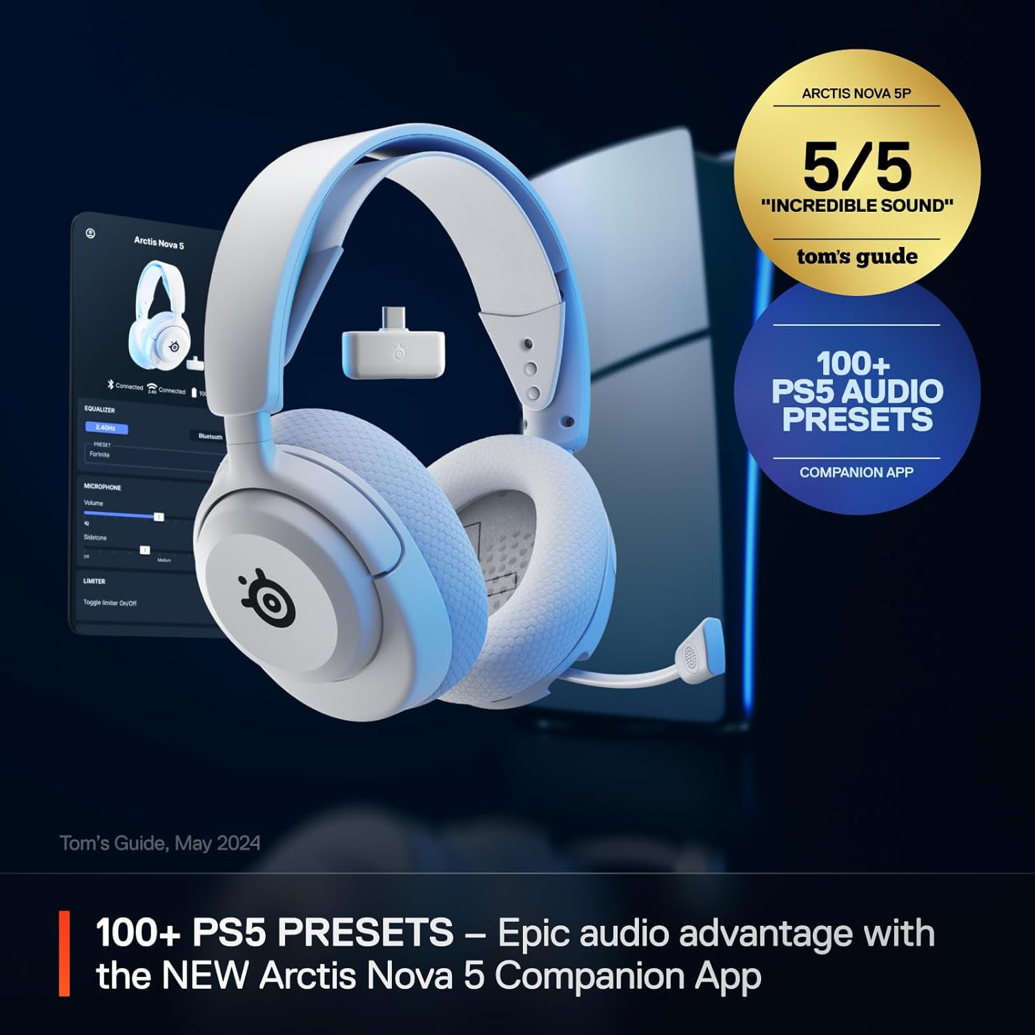 SteelSeries Arctis Nova 5P Wireless White thumbnail 2