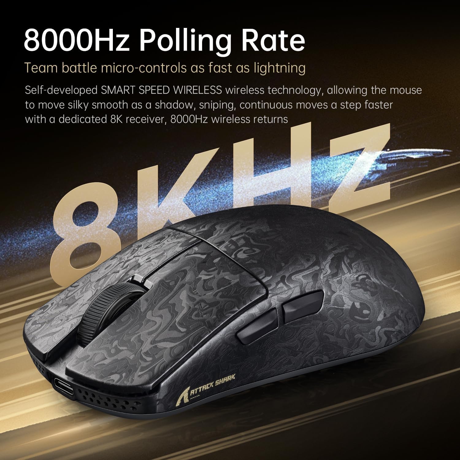ATTACK SHARK R11 ULTRA Forged Black Wireless 8K thumbnail 5