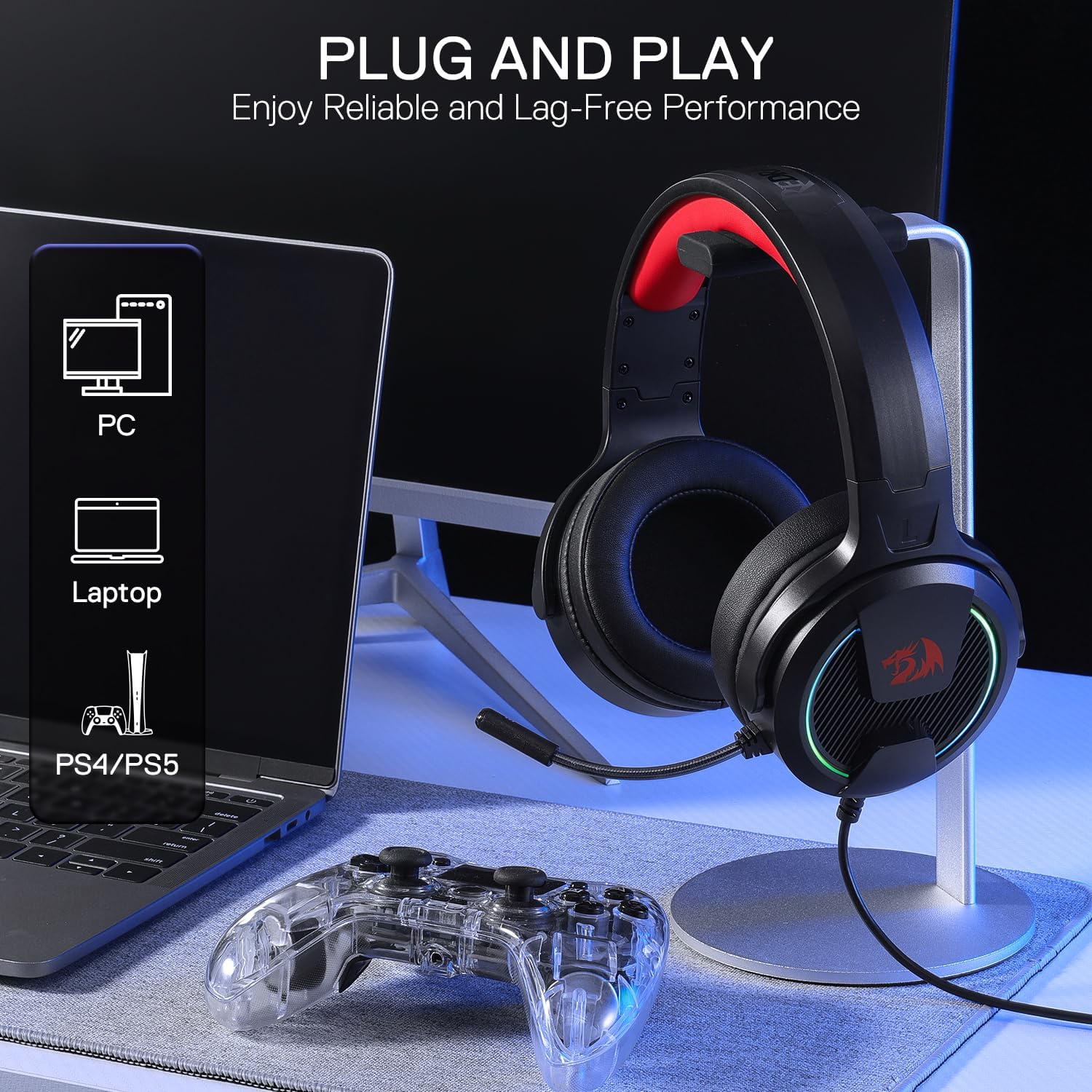 Redragon H315 Rebellion RGB  thumbnail 5