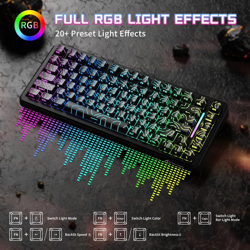 ATTACK SHARK X82PRO HE Black Contours Wireless thumbnail 5
