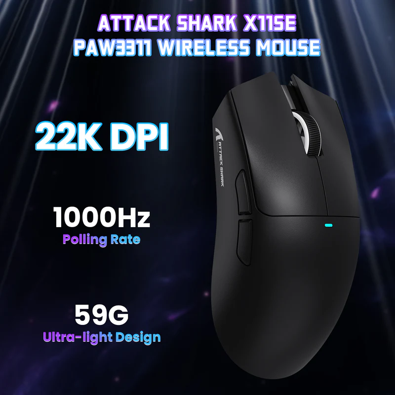 ATTACK SHARK X11SE Wireless Black thumbnail 2