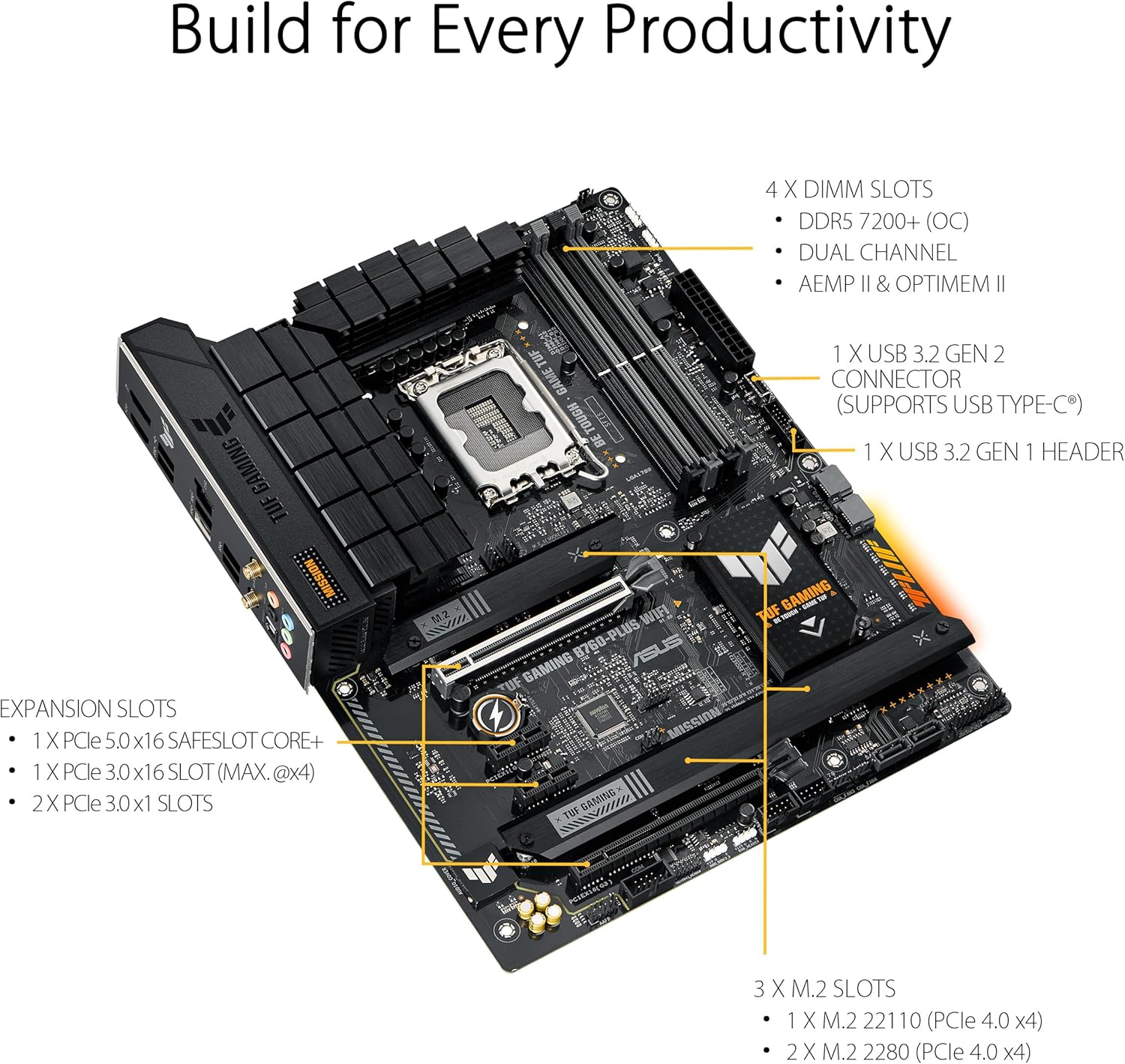 ASUS TUF GAMING B760-PLUS WIFI D5 thumbnail 4