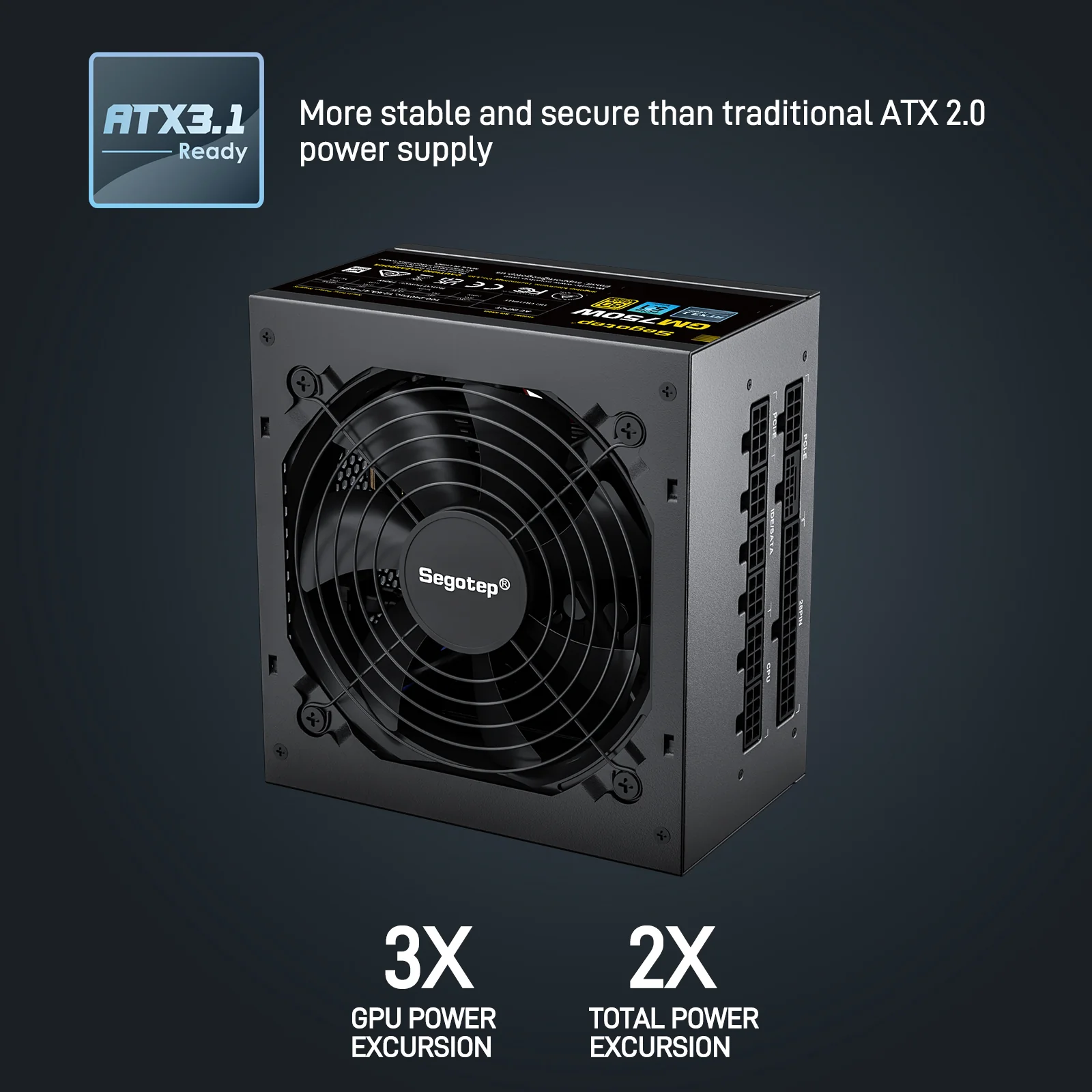 Segotep GM750W 750W Gold 80+ Full Modular thumbnail 2