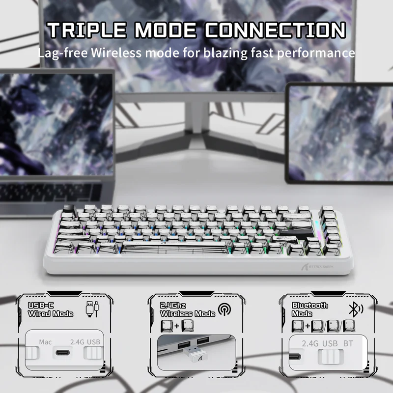 ATTACK SHARK X82PRO HE Comic Wireless	 thumbnail 3