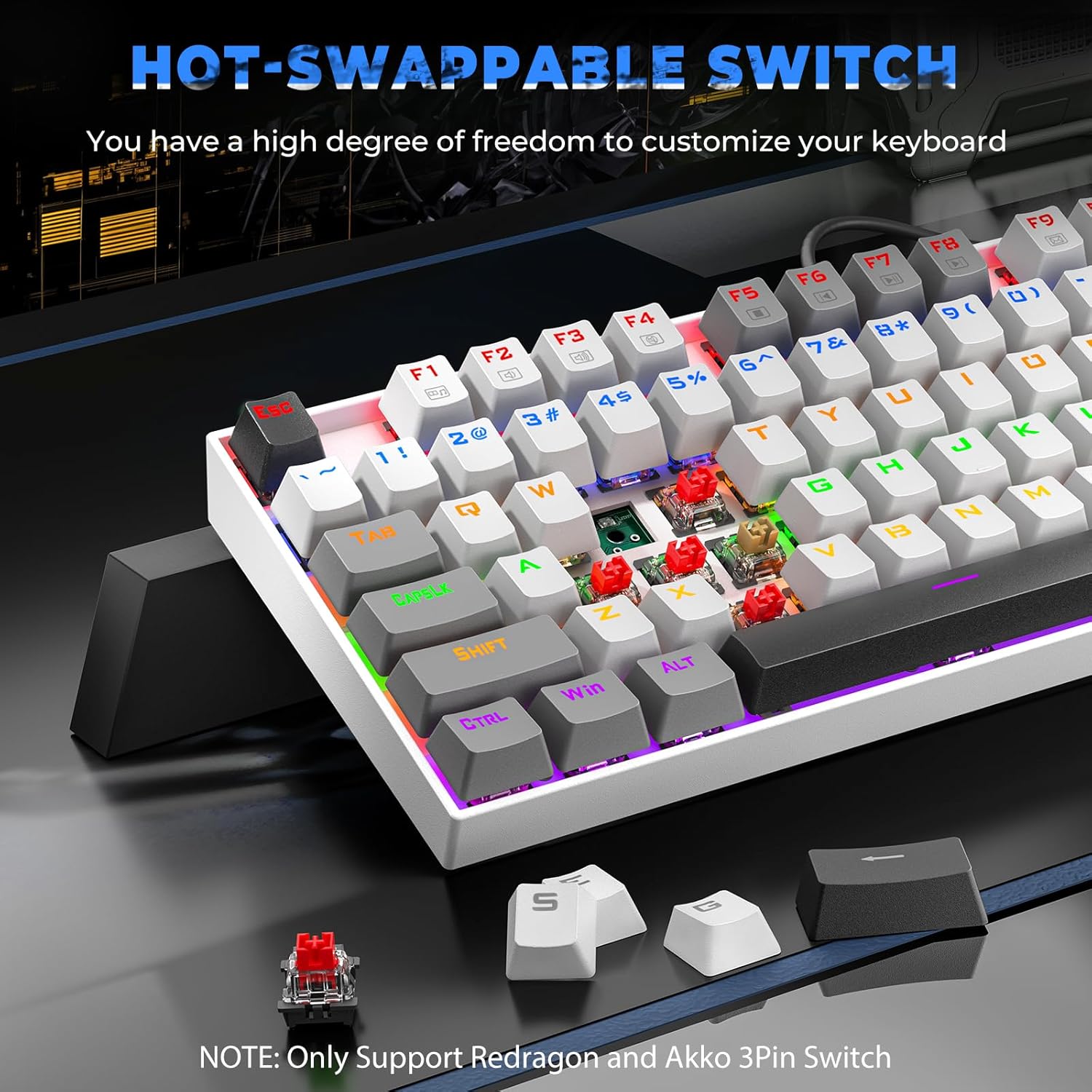 Redragon Kumara K552LGY tenkeyless  thumbnail 4