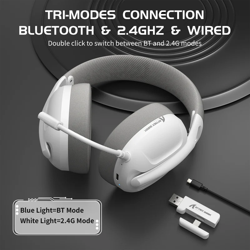 ATTACK SHARK L80 Ultra-Light Tri-Mode White thumbnail 3