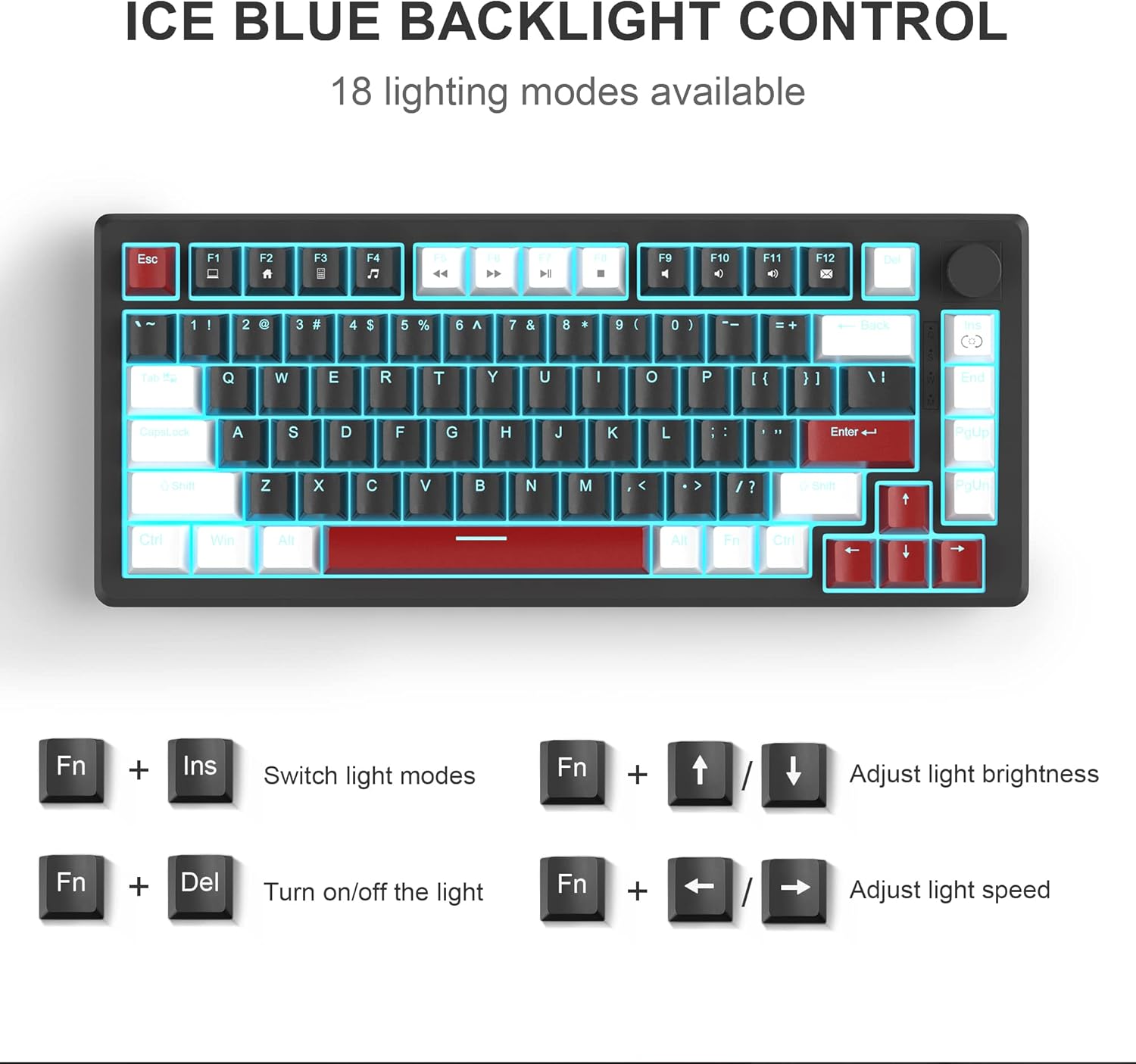 MageGee MK-STAR75 White Red Wired	 thumbnail 2